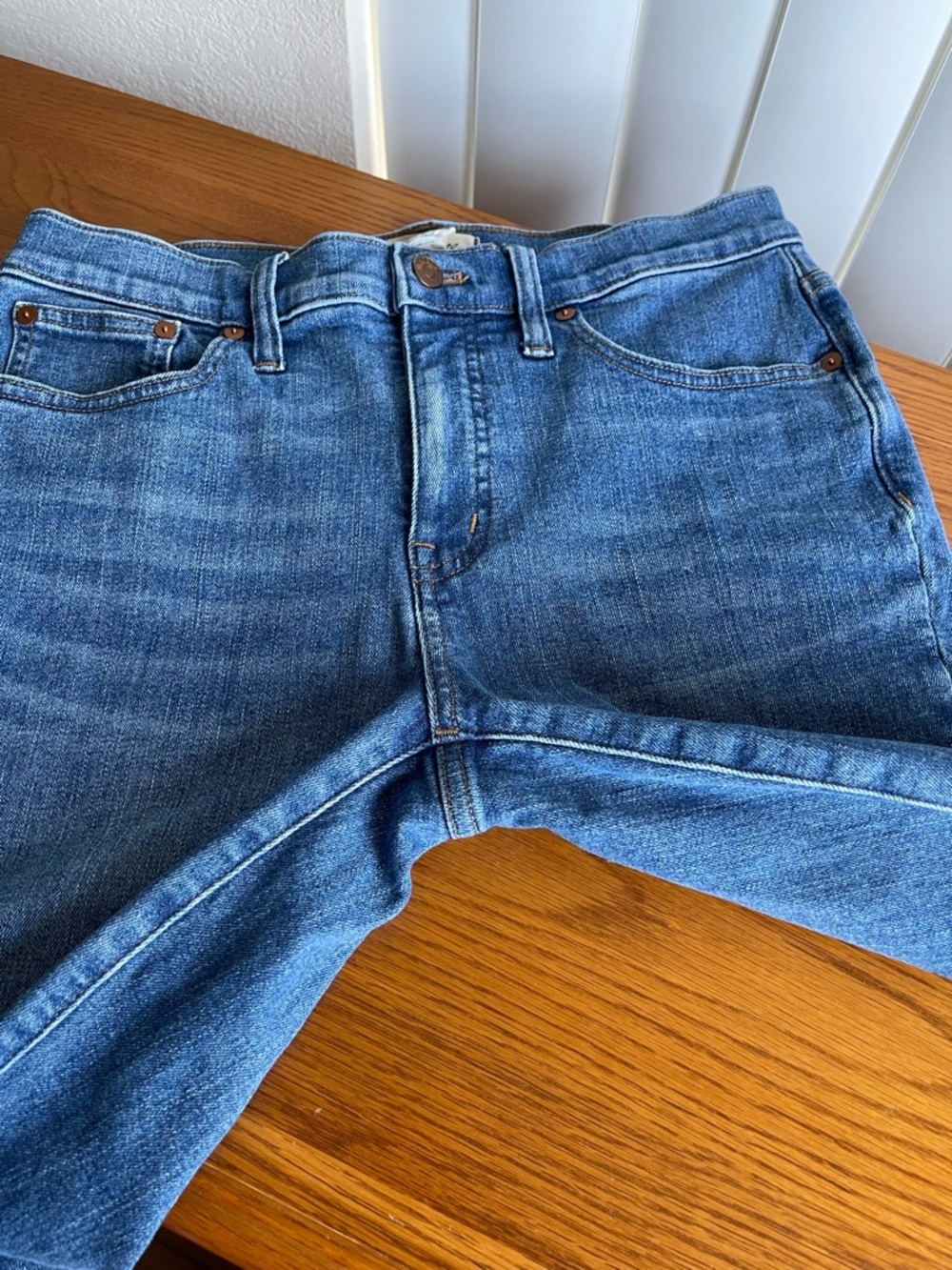 Madewell Mid-Rise Kick Out Crop Blue Jeans Size 28 - Picture 11 of 14